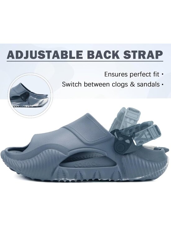 Men\'s Grey White Orthopaedic Mules Recovery Sandals Summer Fascistic Casual